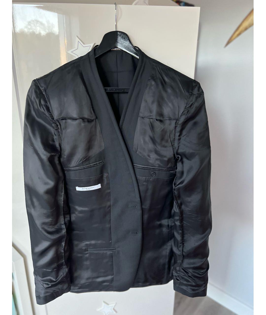 GIVENCHY Черный шерстяной пиджак, фото 2