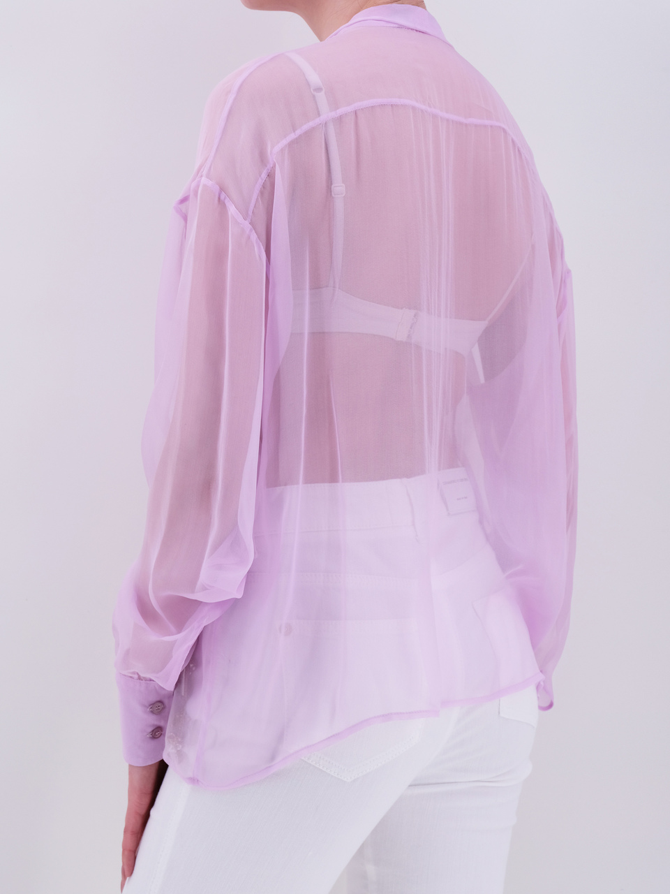 ROCHAS Фиолетовая шелковая рубашка, фото 3