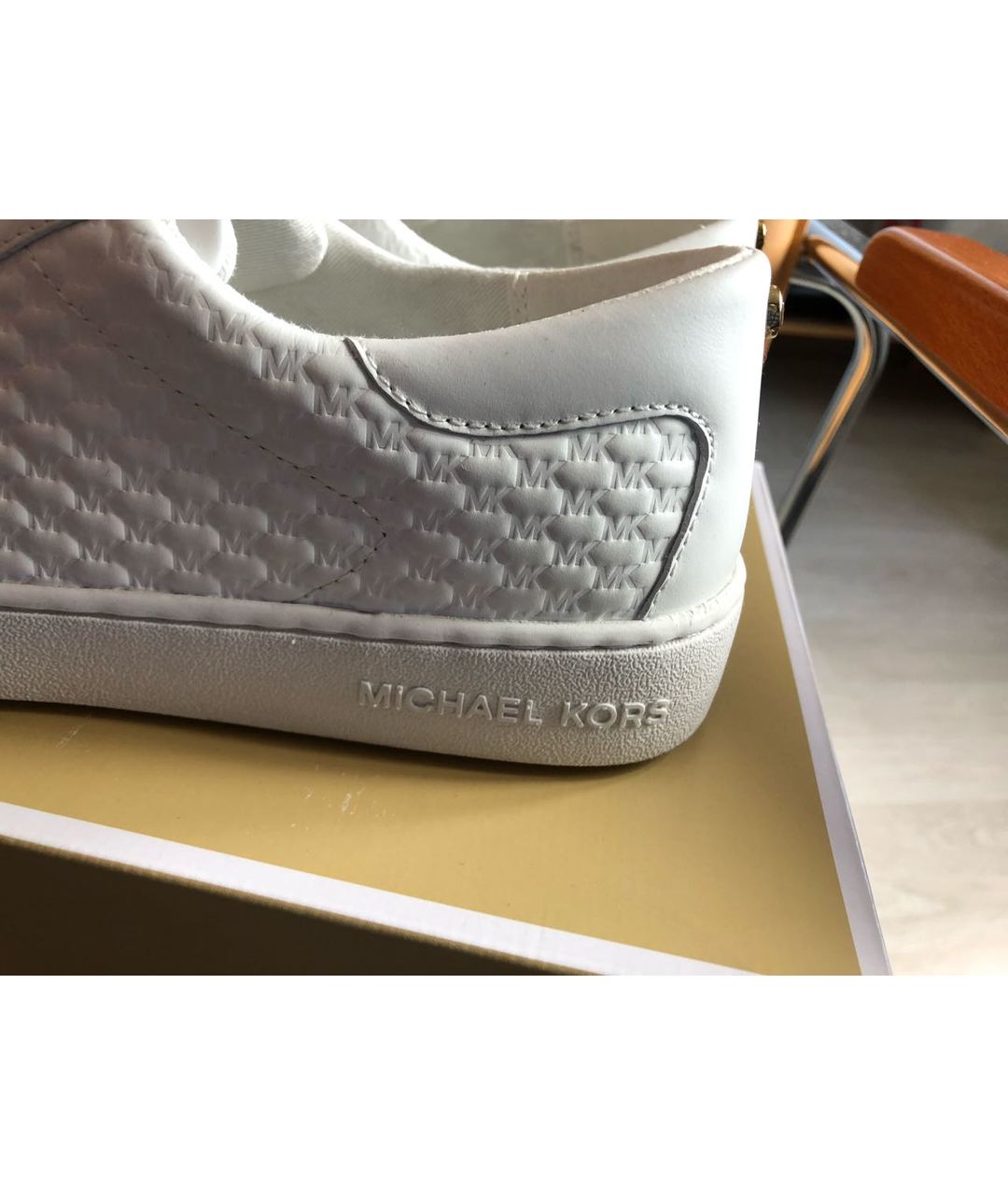 MICHAEL MICHAEL KORS Белые кожаные кроссовки, фото 3