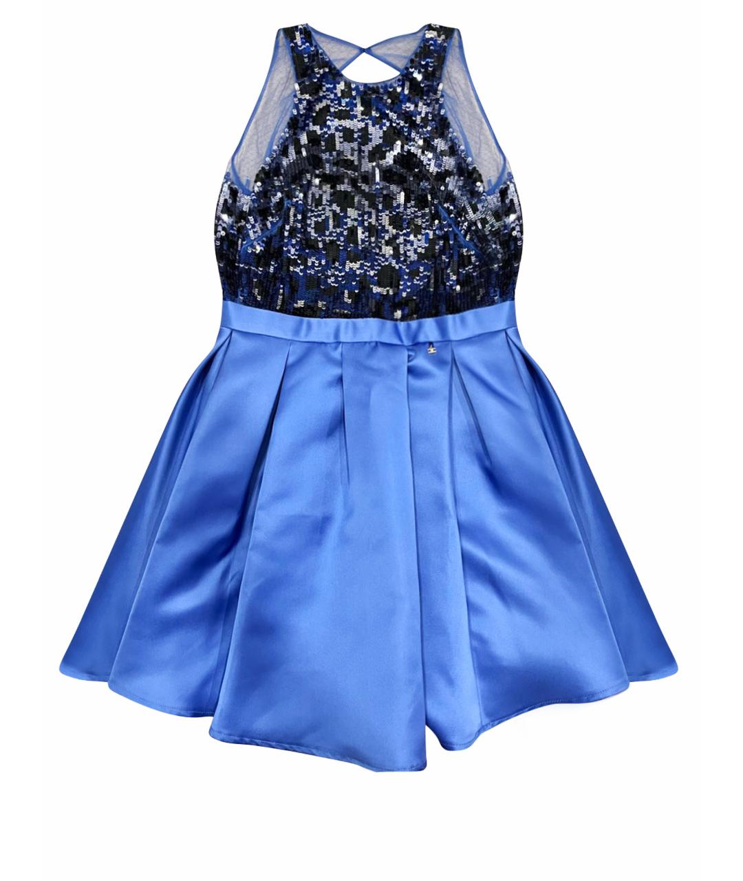 ELISABETTA FRANCHI Синее полиамидовое коктейльное платье, фото 1