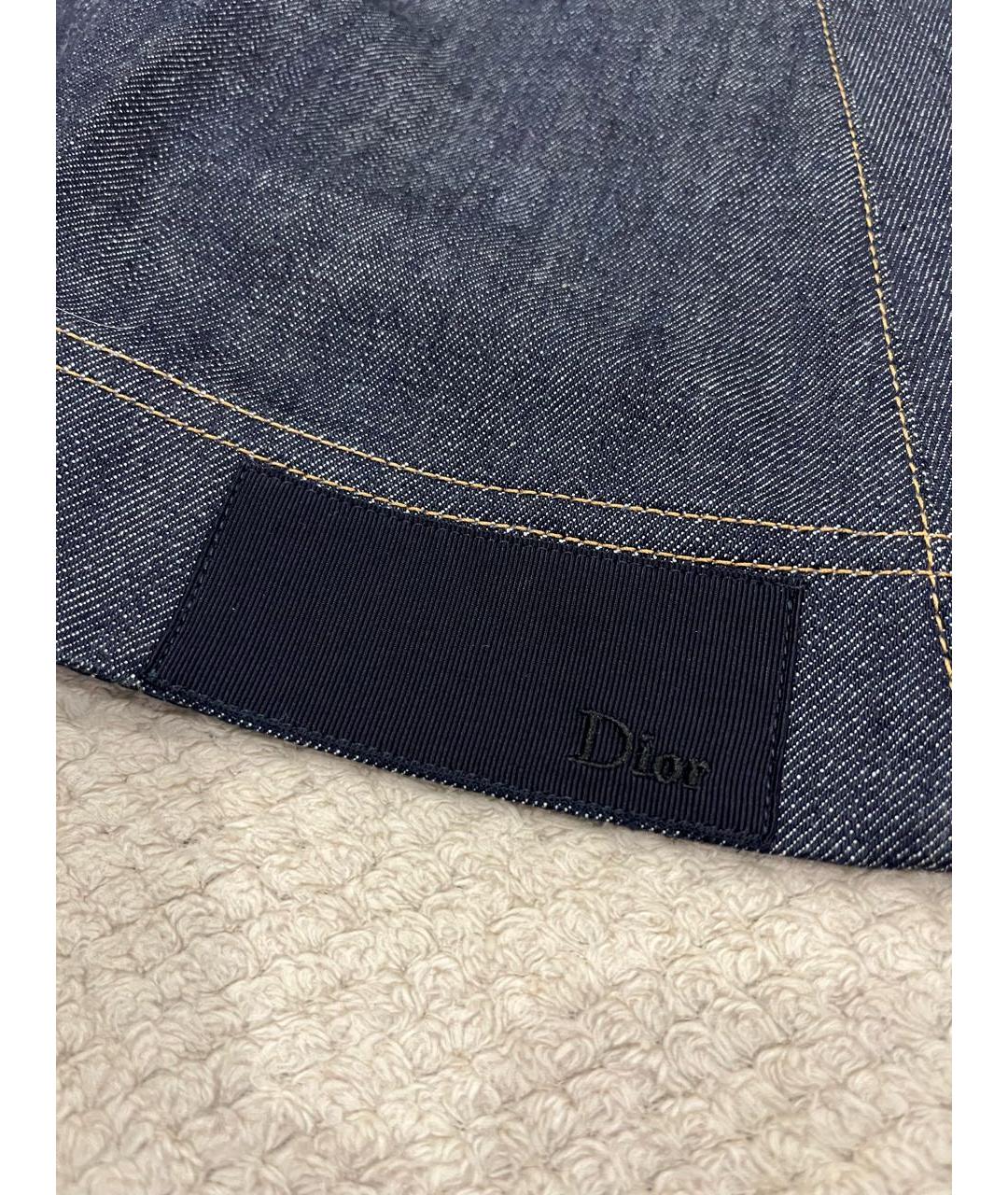 CHRISTIAN DIOR Темно-синее хлопковое повседневное платье, фото 6