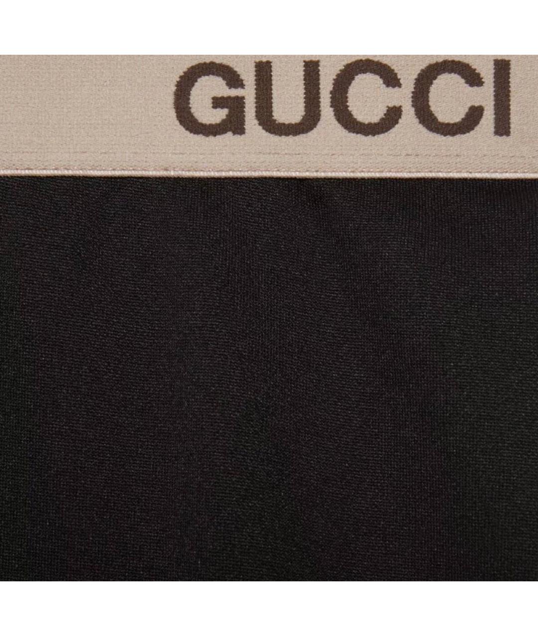 GUCCI Черные хлопко-эластановые леггинсы и велосипедки, фото 5