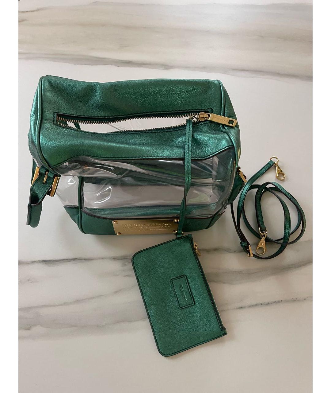 DOLCE&GABBANA Зеленая кожаная сумка с короткими ручками, фото 5