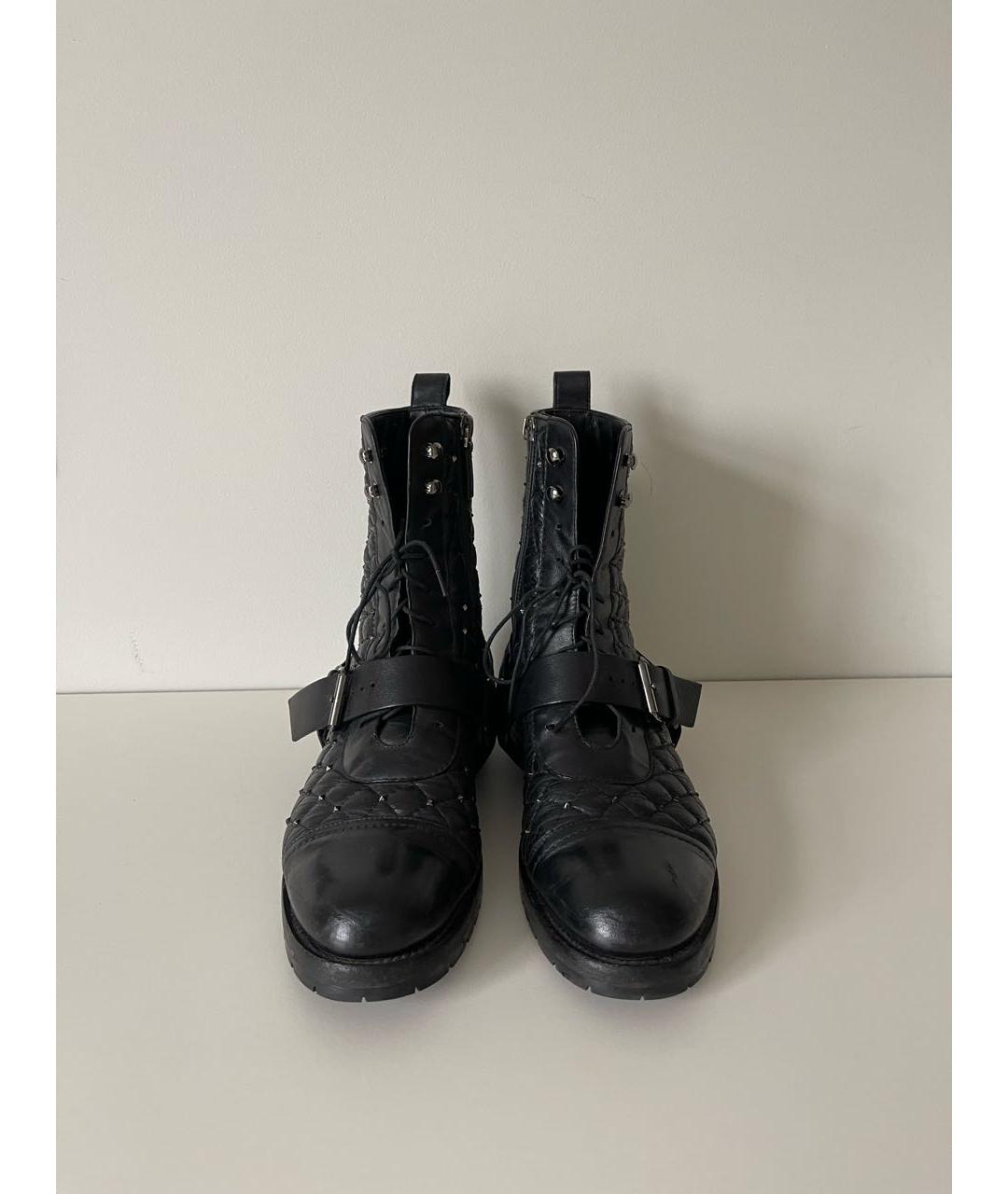 VALENTINO Черные кожаные полусапоги, фото 4
