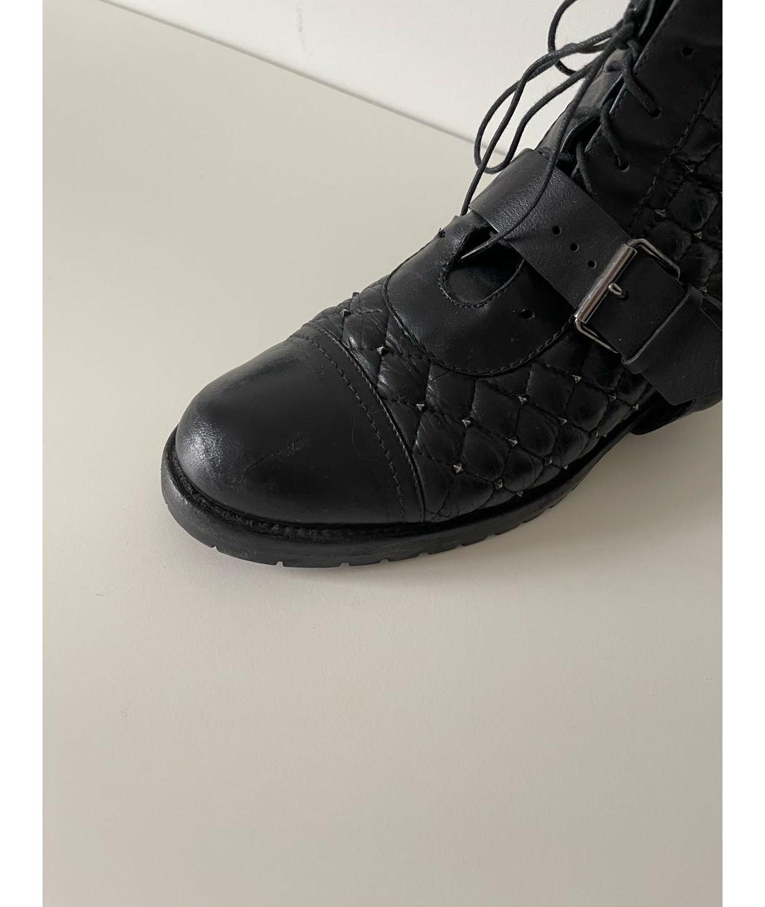 VALENTINO Черные кожаные полусапоги, фото 7