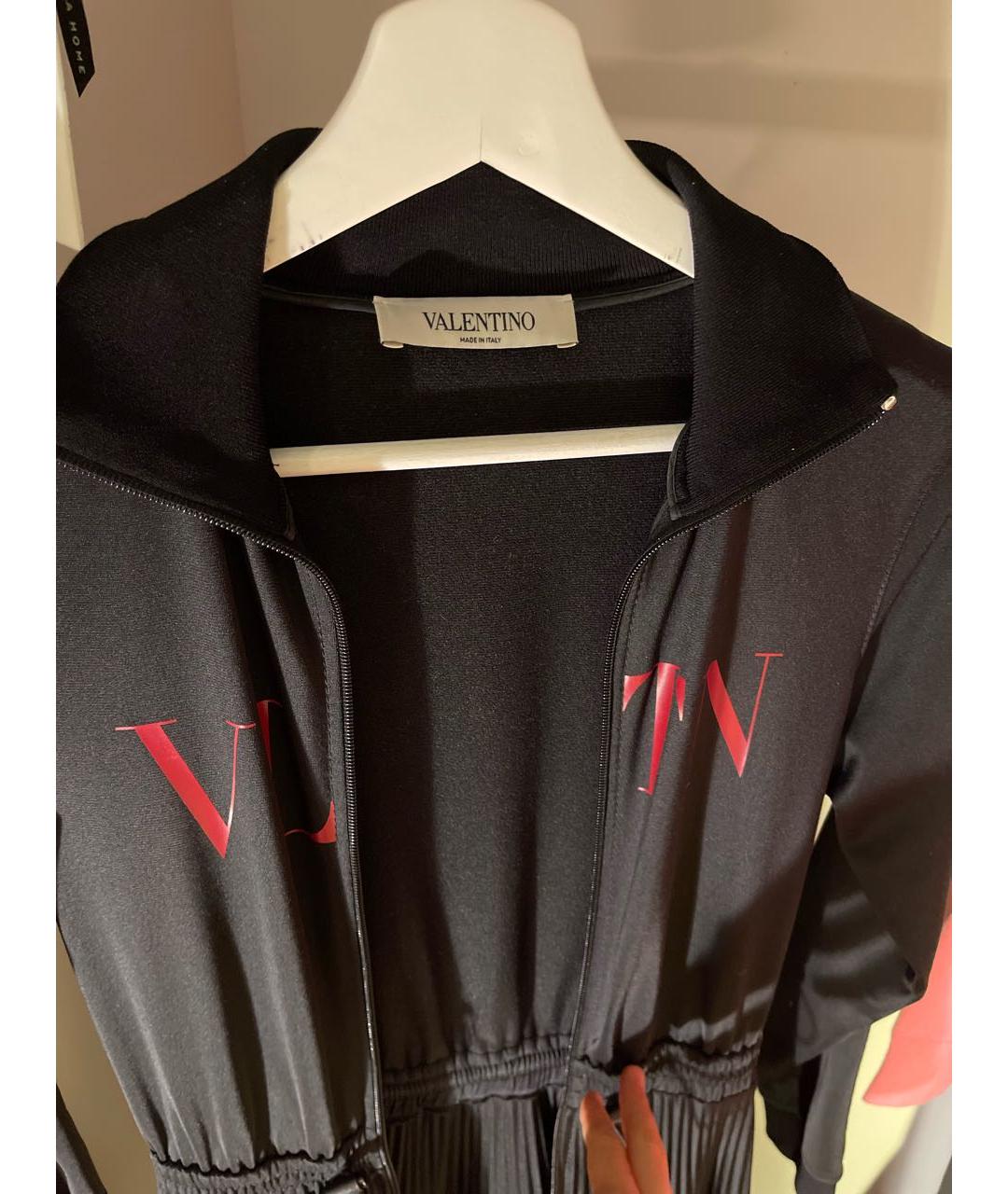 VALENTINO Черное полиэстеровое повседневное платье, фото 3