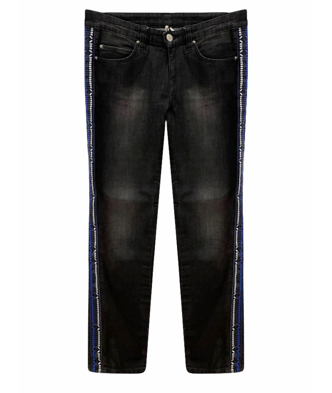 IRO Черные хлопко-эластановые прямые джинсы, фото 1