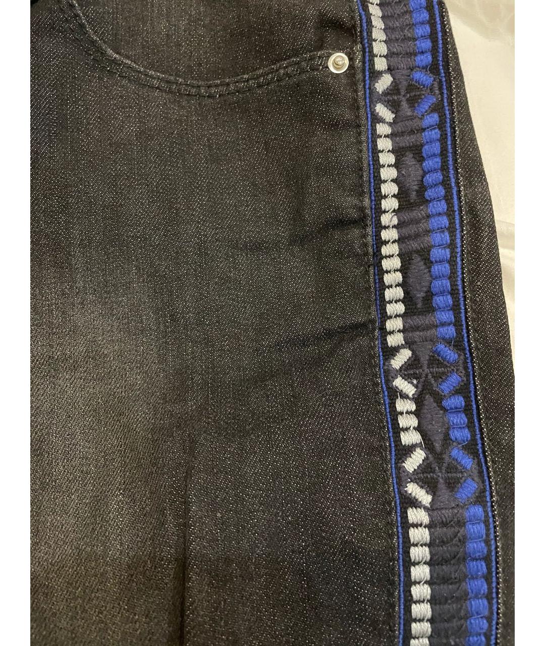 IRO Черные хлопко-эластановые прямые джинсы, фото 2