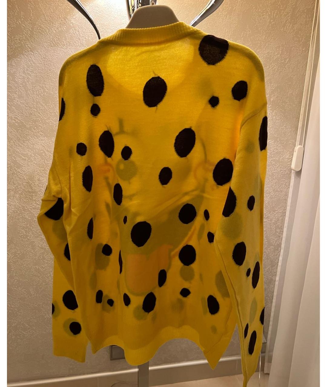 MOSCHINO Желтый шерстяной джемпер / свитер, фото 2