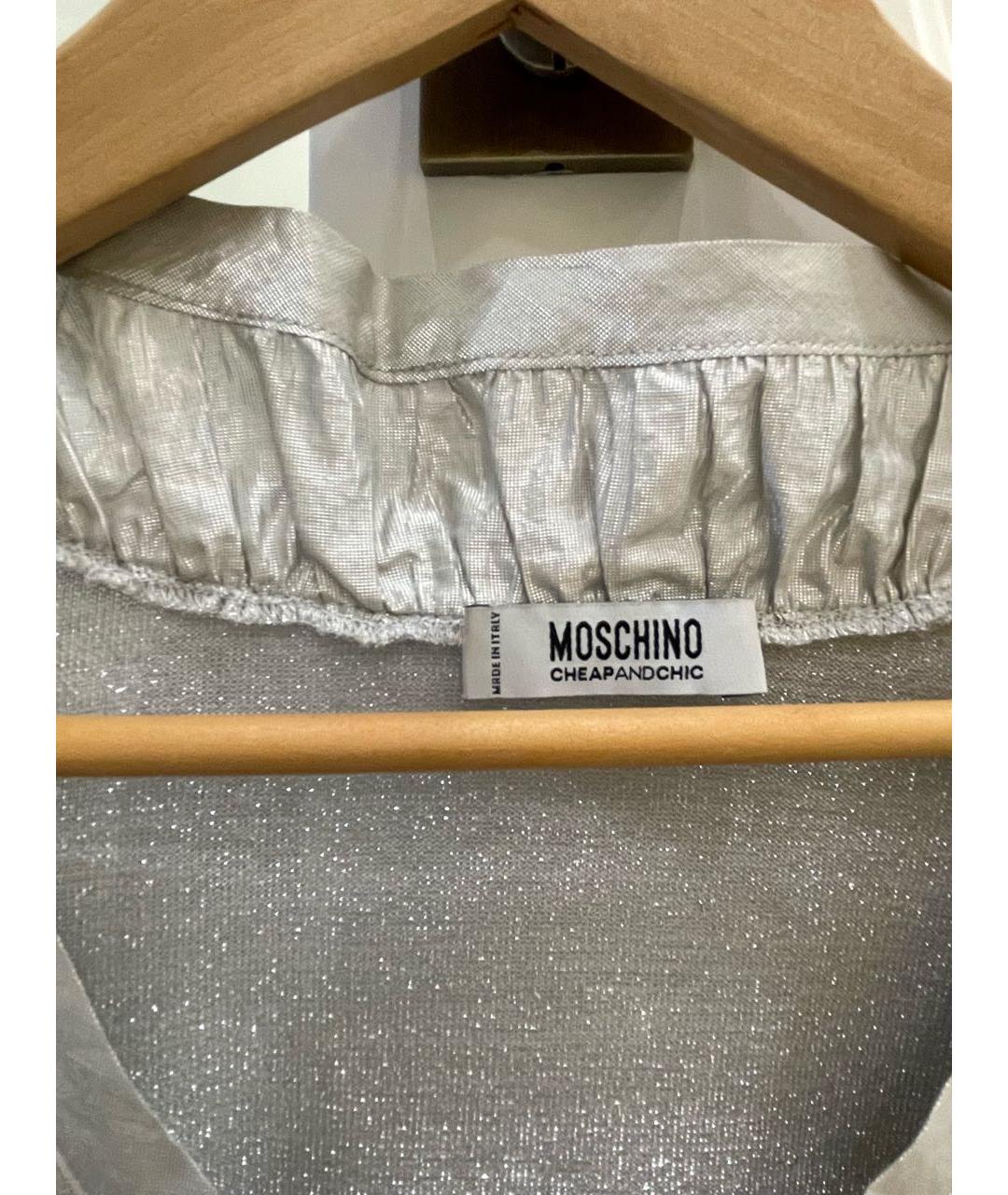 MOSCHINO Серебрянный джемпер / свитер, фото 3