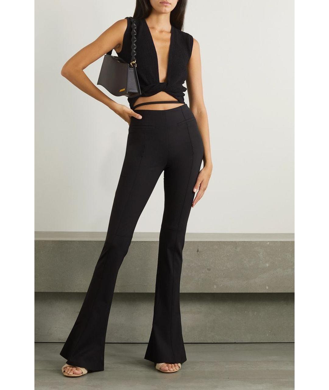 JACQUEMUS Черный хлопко-эластановый джемпер / свитер, фото 5