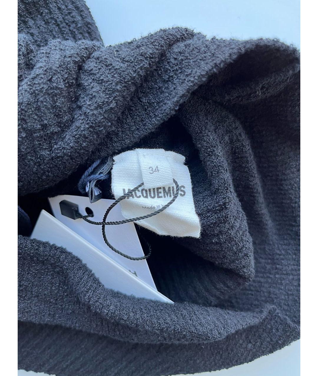 JACQUEMUS Черный хлопко-эластановый джемпер / свитер, фото 4