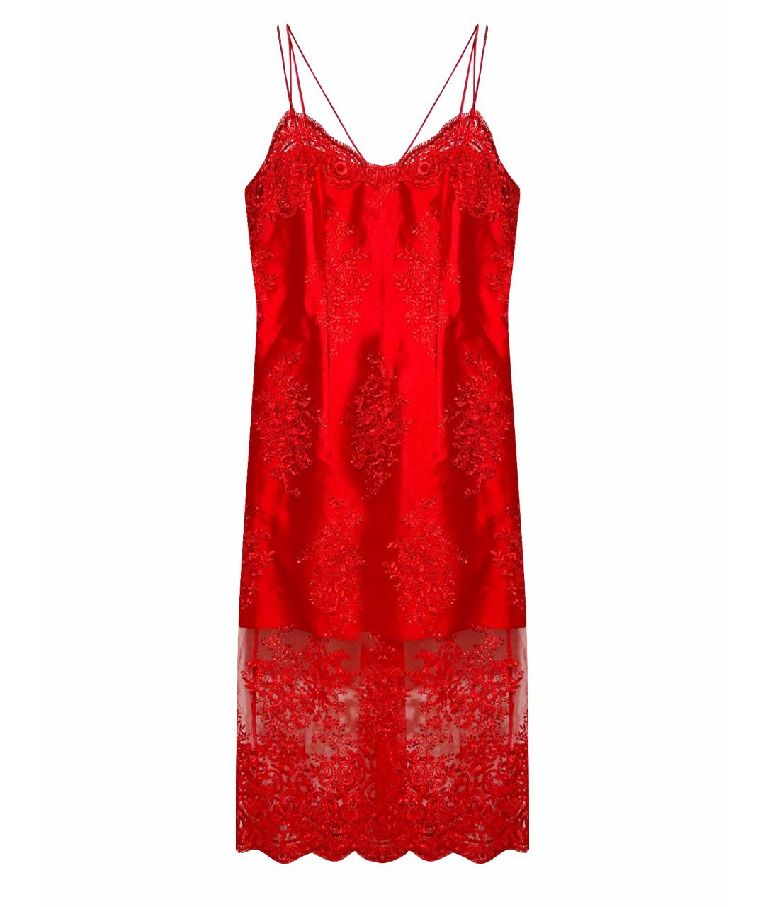 ESTER ABNER Красное вискозное коктейльное платье, фото 1