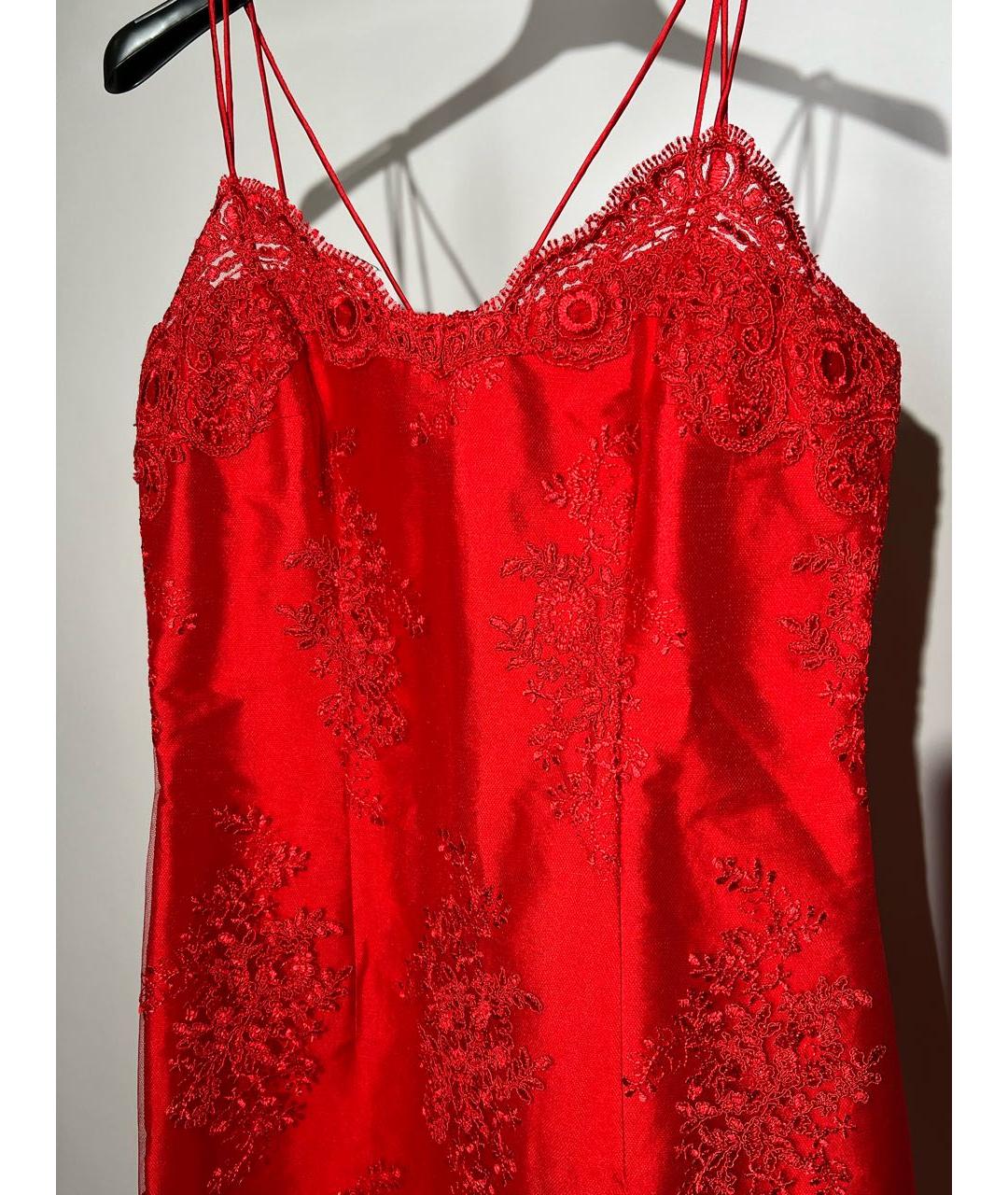 ESTER ABNER Красное вискозное коктейльное платье, фото 3