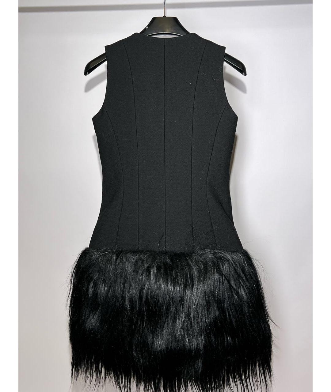 IRFE Черное шерстяное коктейльное платье, фото 2