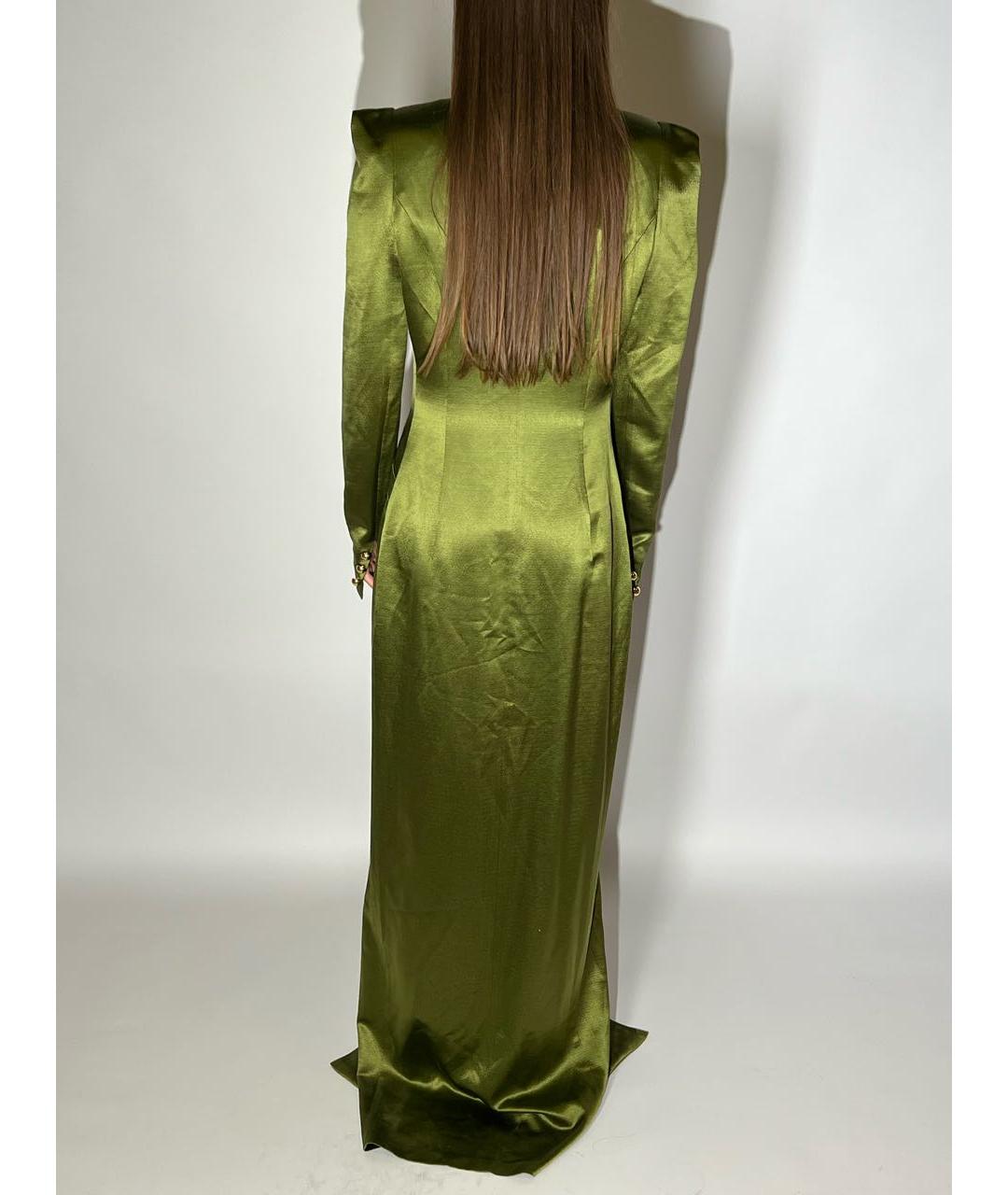 ESTER ABNER Зеленые шелковое вечернее платье, фото 2