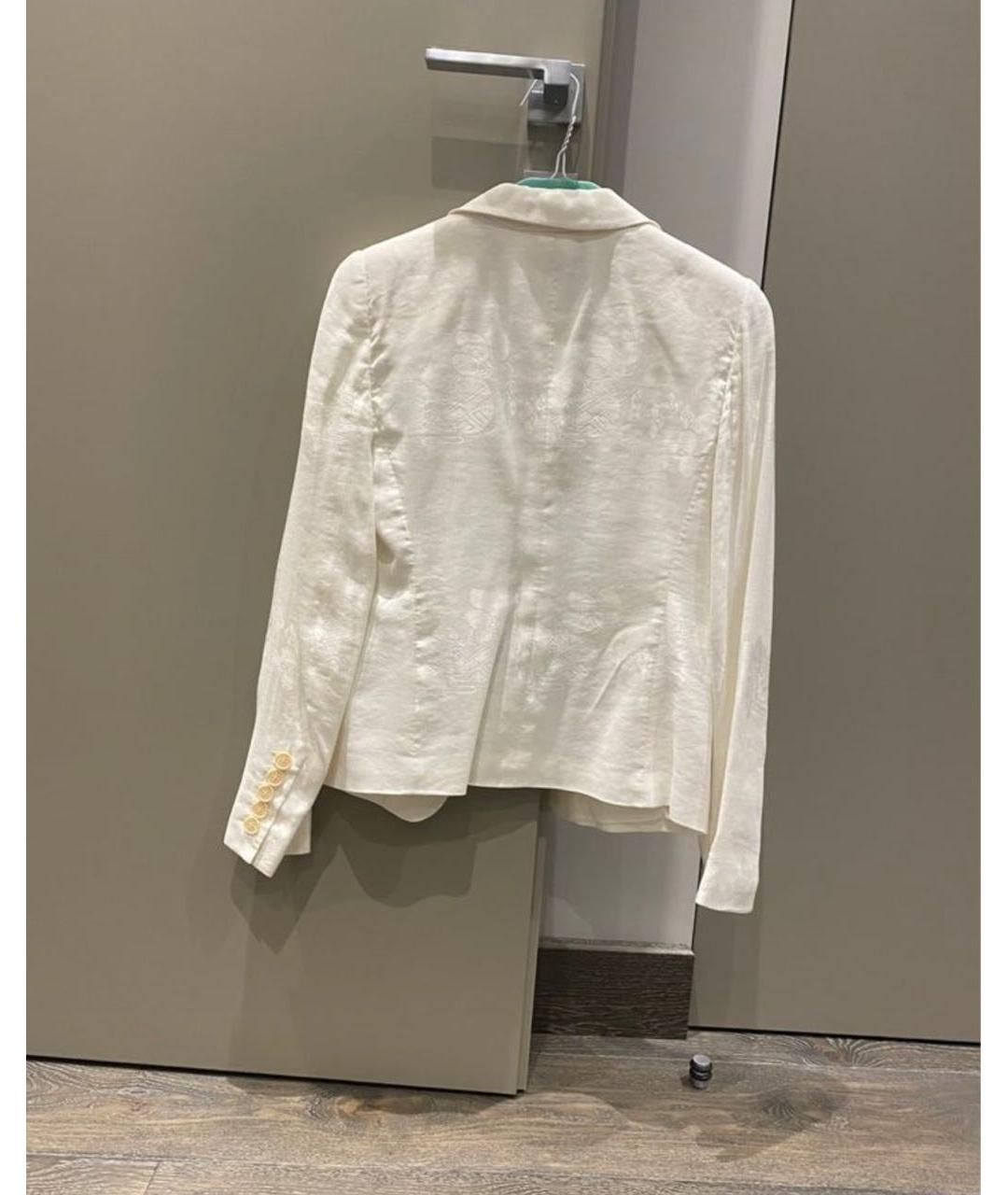 EMPORIO ARMANI Белый вискозный жакет/пиджак, фото 2