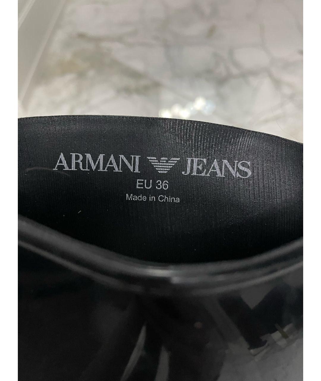 ARMANI JEANS Черные резиновые сапоги, фото 6
