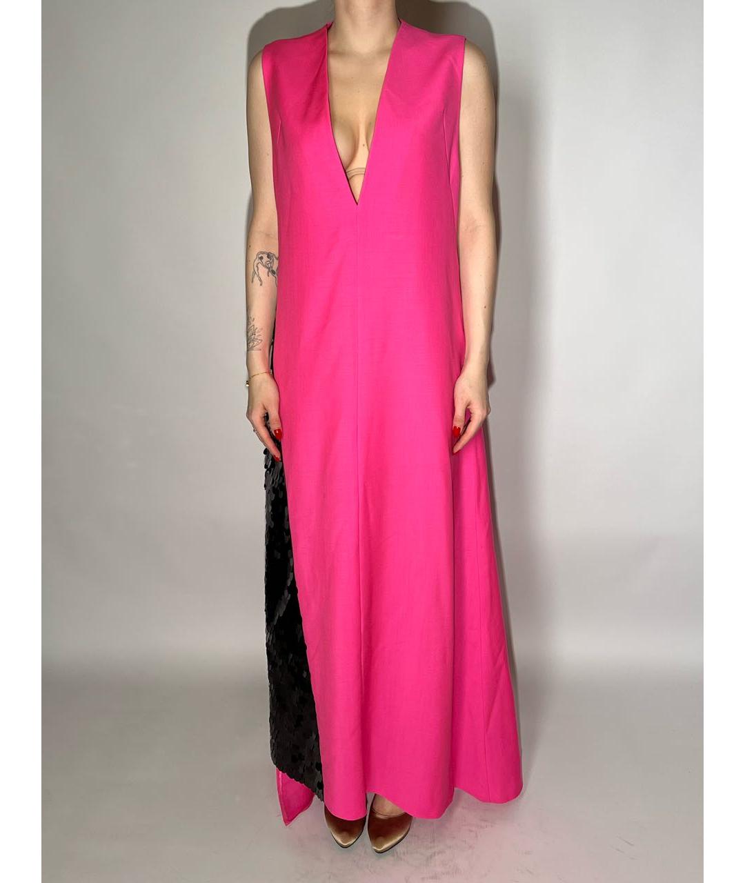 CHAPURIN Розовое шелковое вечернее платье, фото 7