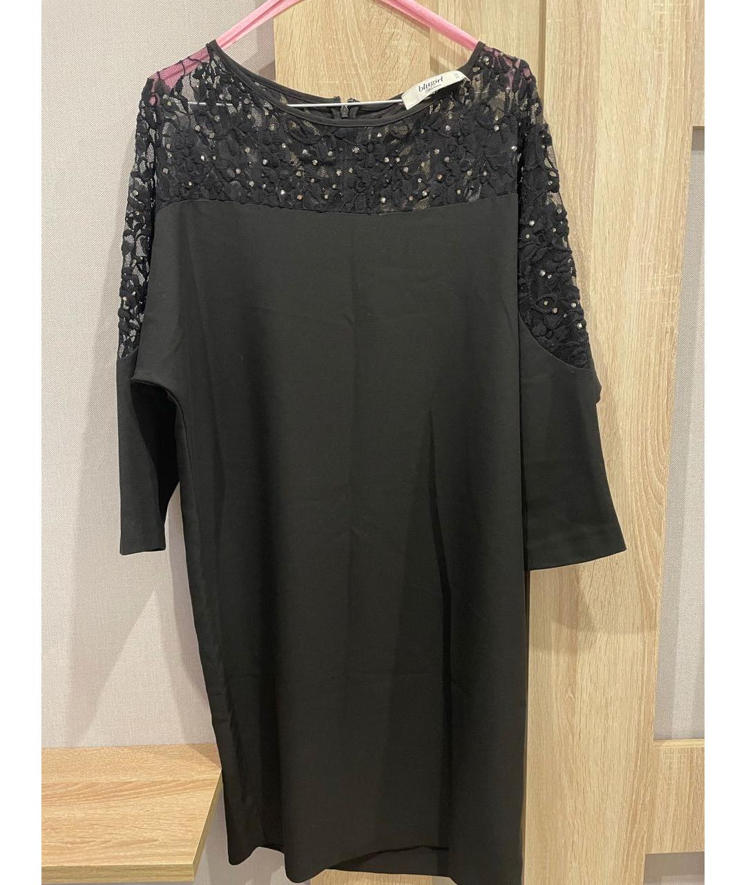 BLUGIRL Черное полиамидовое вечернее платье, фото 5