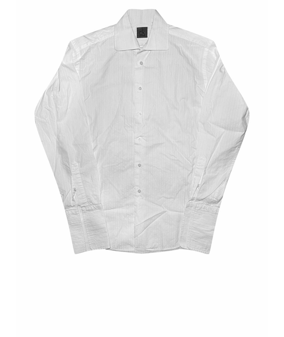 CALVIN KLEIN Белая хлопковая классическая рубашка, фото 1