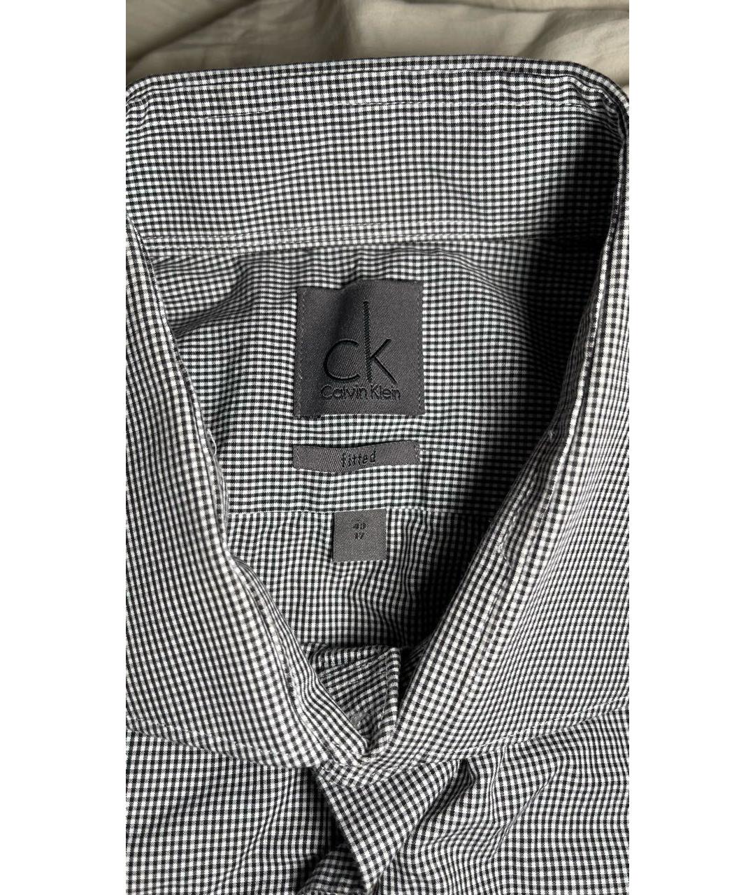 CALVIN KLEIN Антрацитовая хлопковая классическая рубашка, фото 3