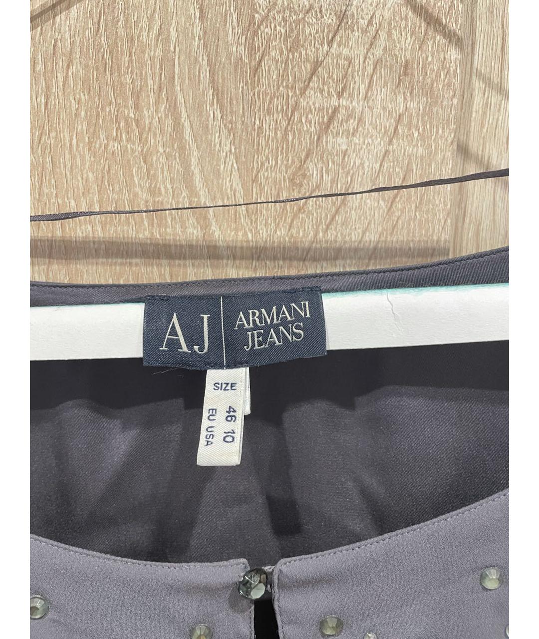 ARMANI JEANS Серое полиэстеровое платье, фото 4