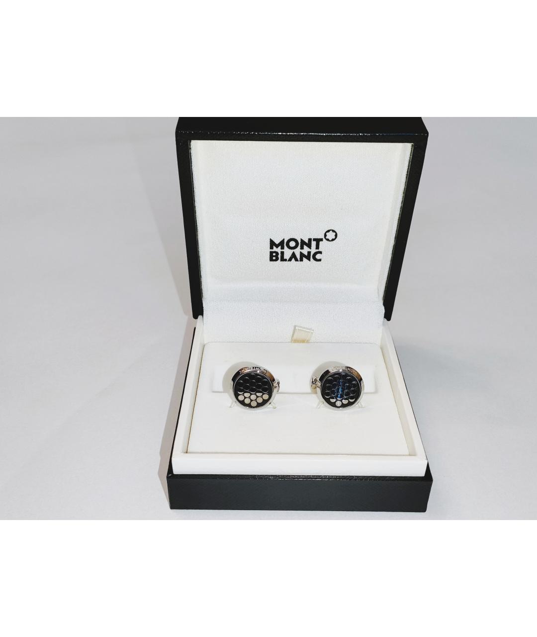 MONTBLANC Серебряные металлические запонки, фото 6