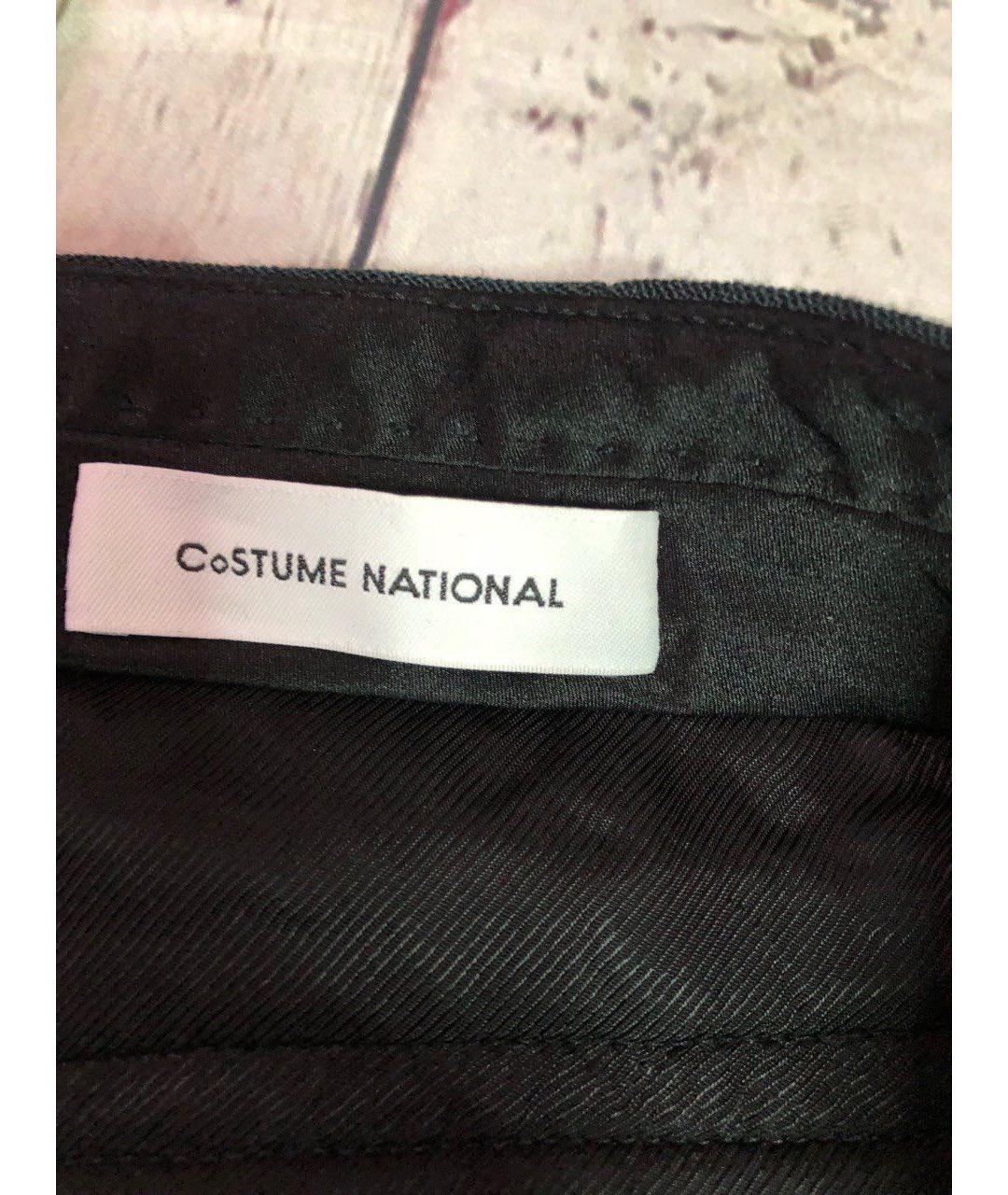 COSTUME NATIONAL Черные прямые брюки, фото 3