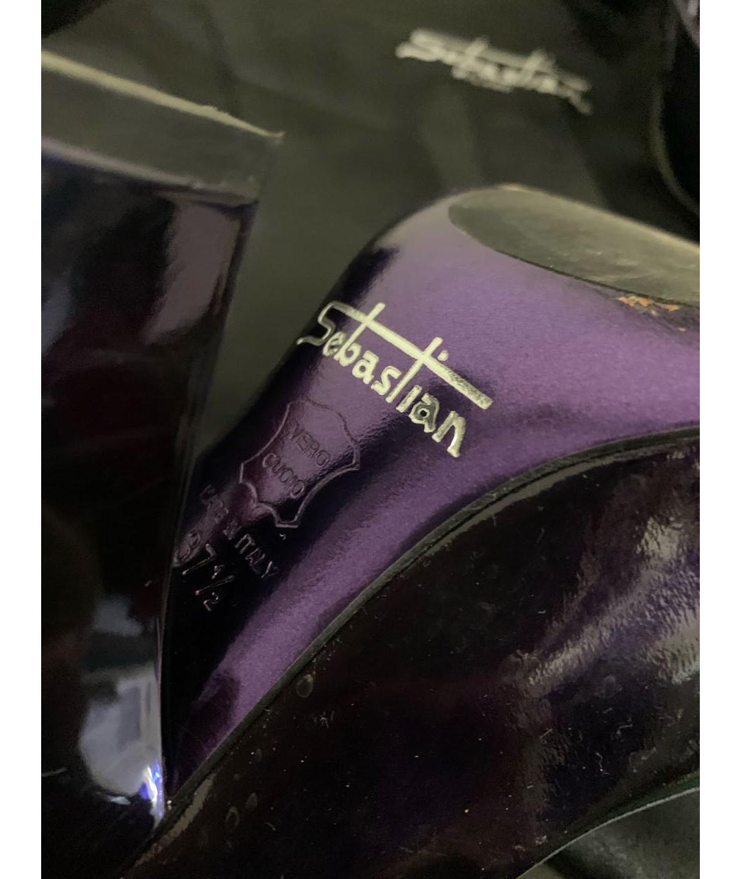 SEBASTIAN Фиолетовые туфли из лакированной кожи, фото 3