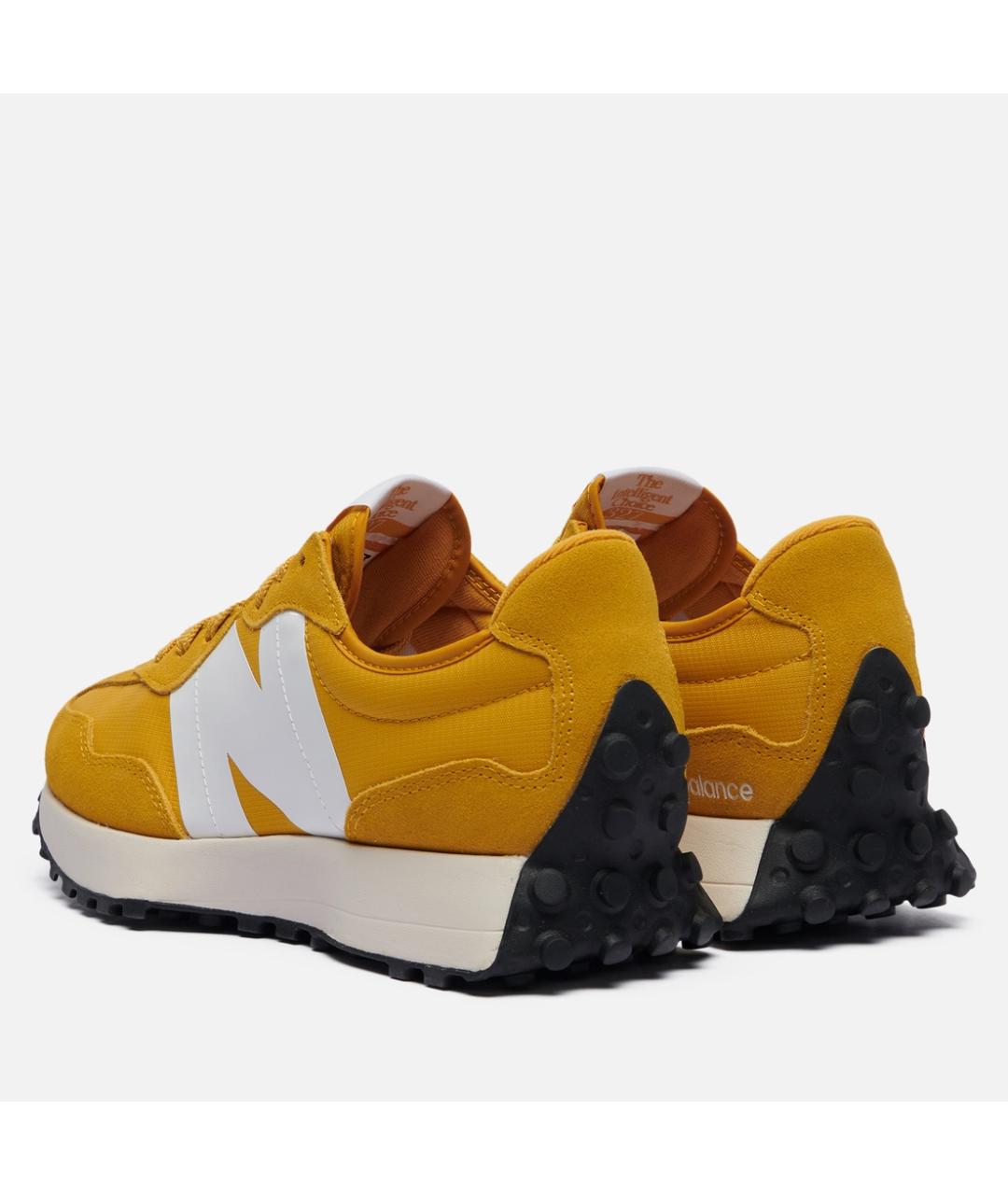 NEW BALANCE Желтые замшевые низкие кроссовки / кеды, фото 4