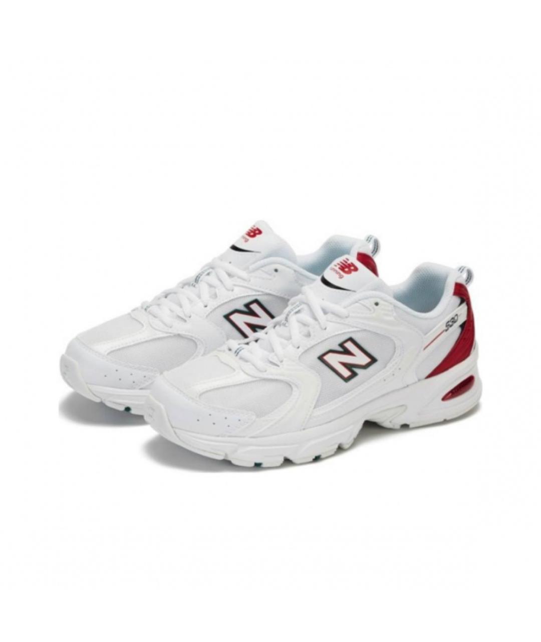 NEW BALANCE Белые кожаные низкие кроссовки / кеды, фото 2