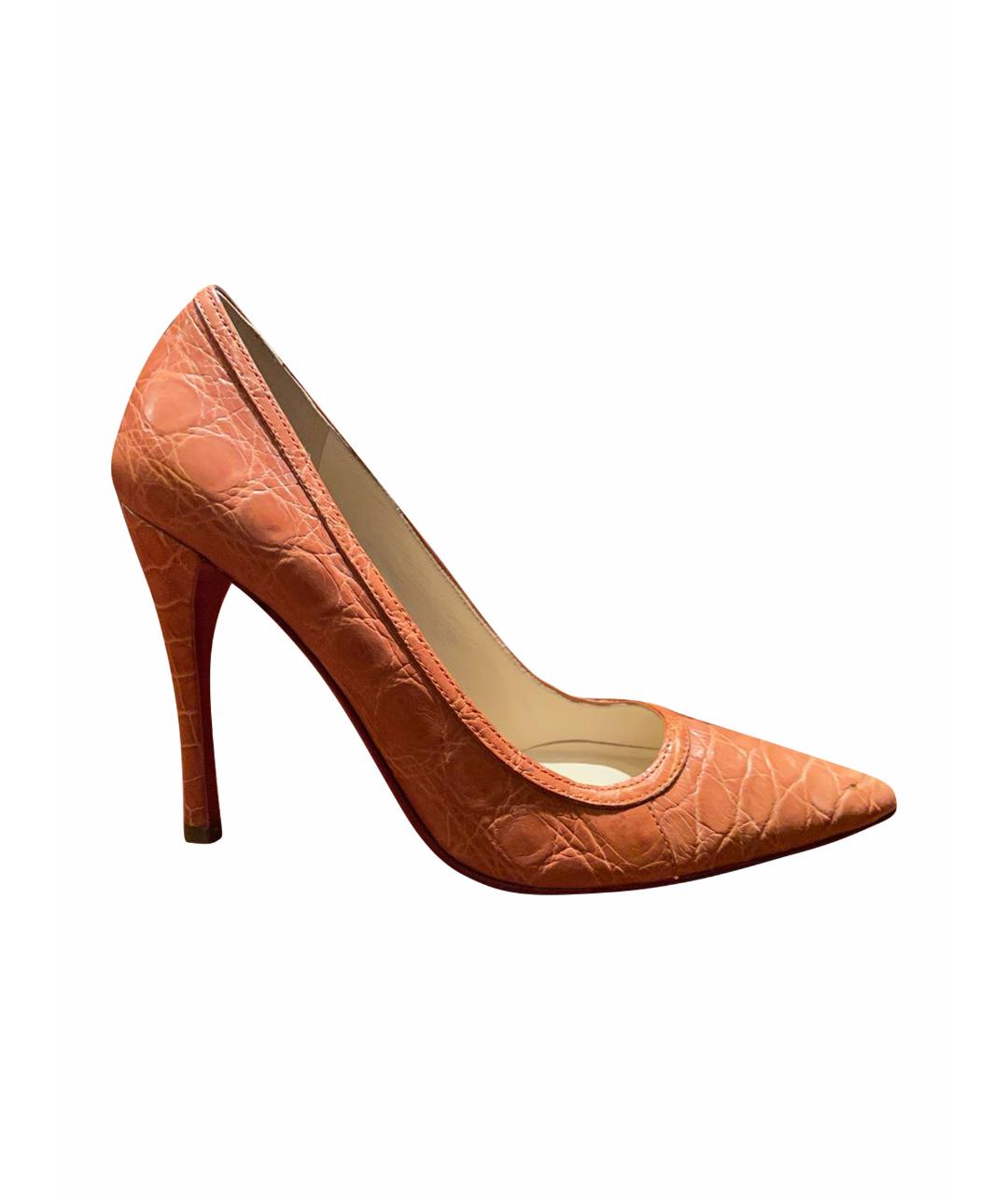 PRADA Оранжевое туфли из экзотической кожи, фото 1