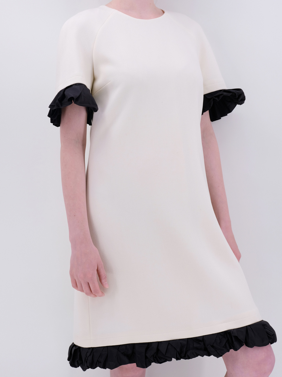 MICHAEL KORS Белое шерстяное повседневное платье, фото 2