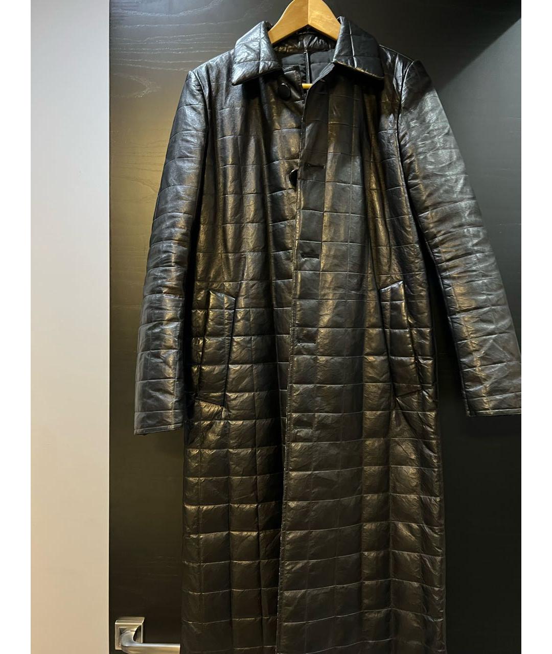 BOTTEGA VENETA Коричневое кожаное пальто, фото 9