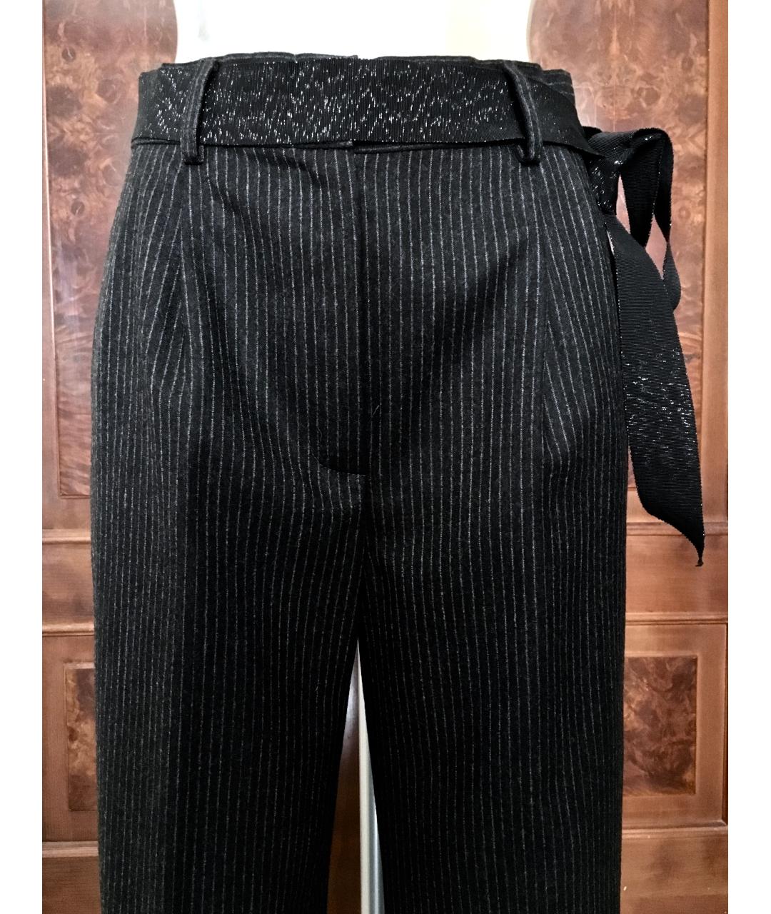 BILANCIONI Черные шерстяные брюки широкие, фото 7