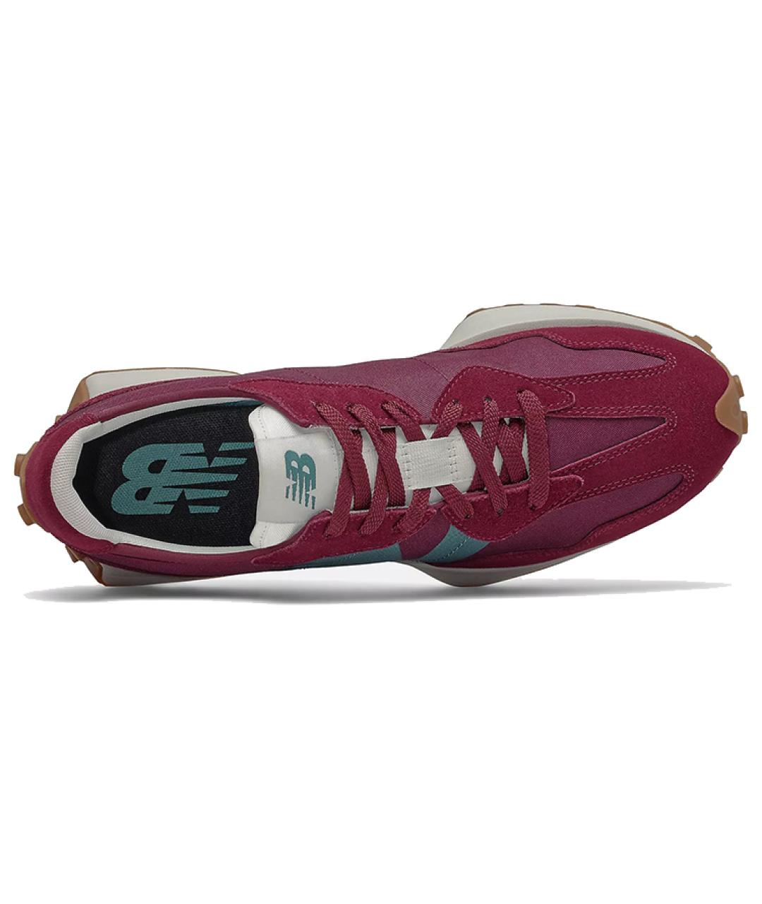 NEW BALANCE Бордовые замшевые низкие кроссовки / кеды, фото 3