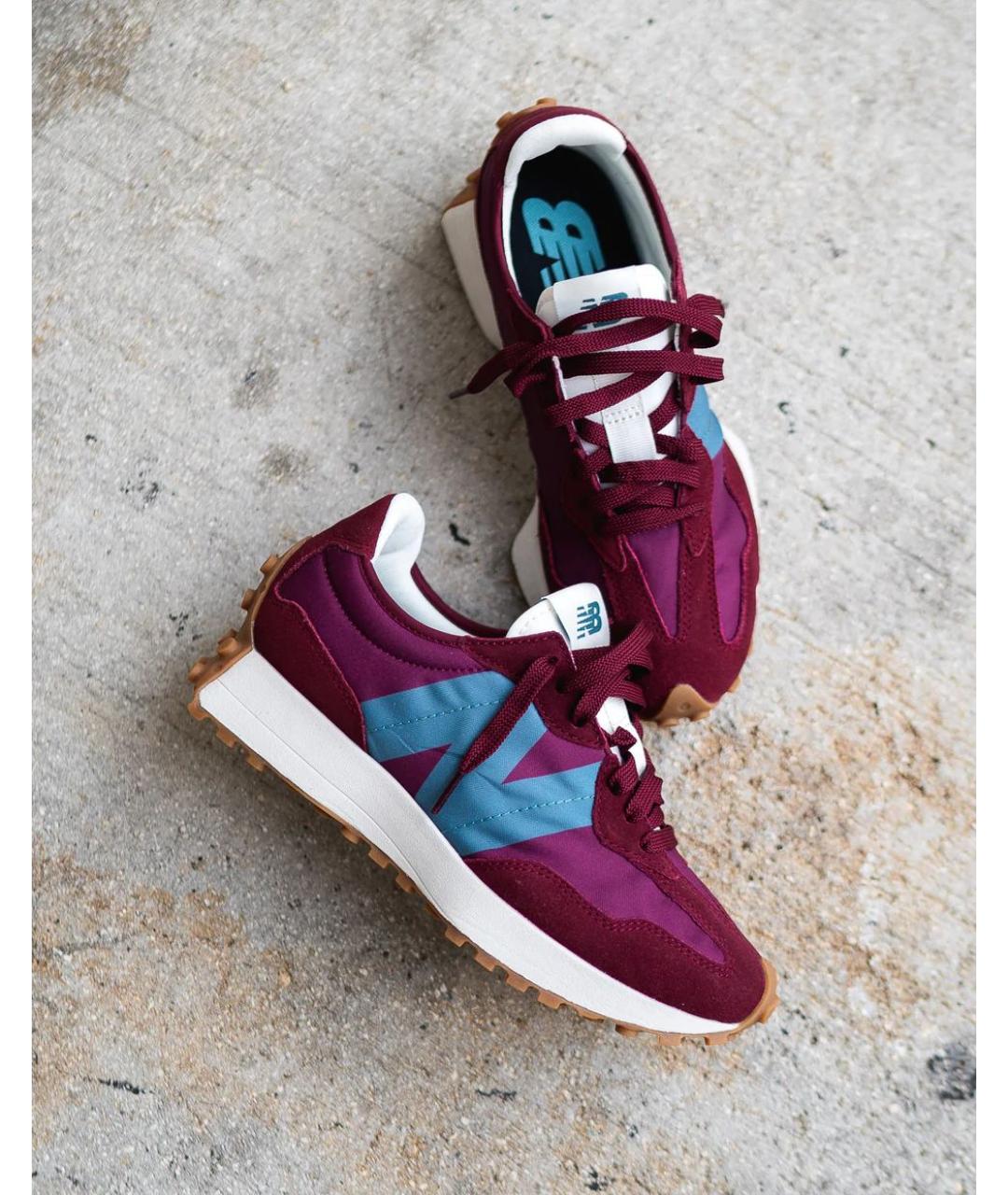 NEW BALANCE Бордовые замшевые кроссовки, фото 5