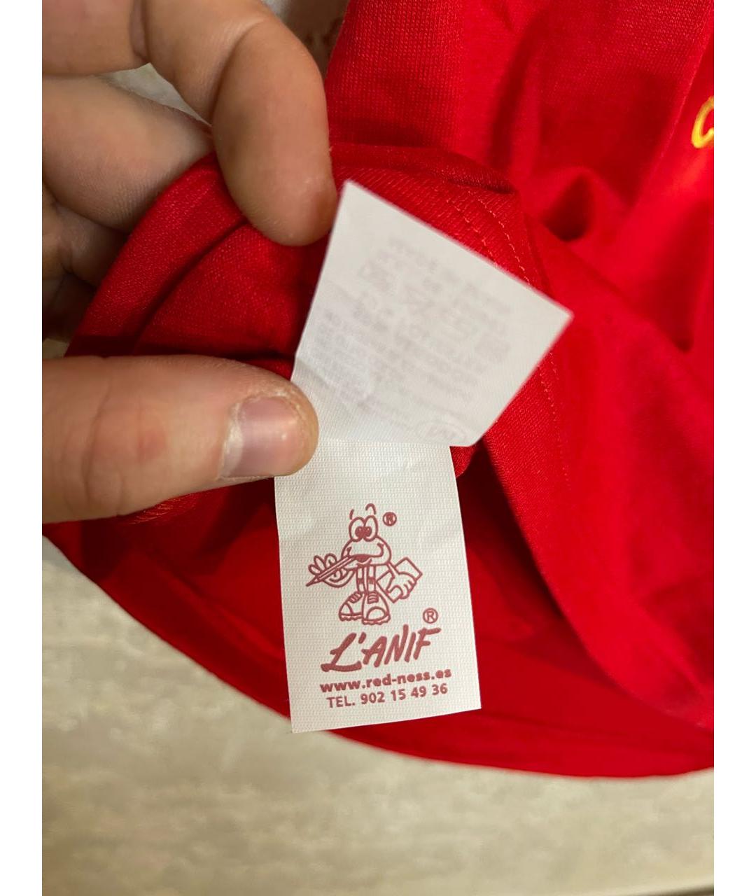 COMME DES GARÇONS Красная хлопко-эластановая футболка, фото 6