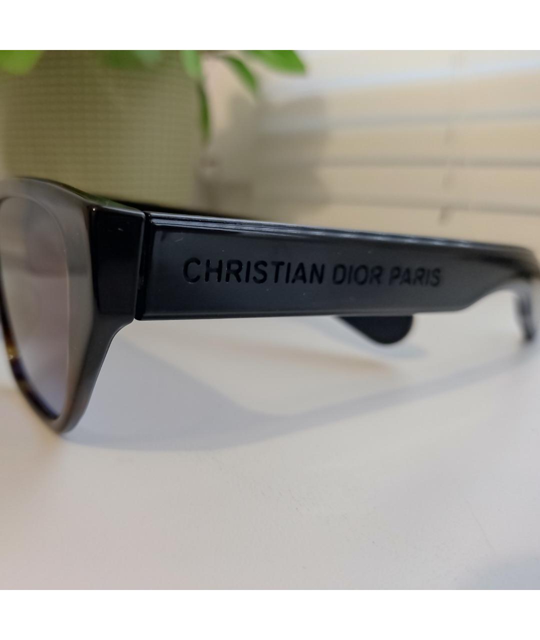 CHRISTIAN DIOR Коричневые пластиковые солнцезащитные очки, фото 2