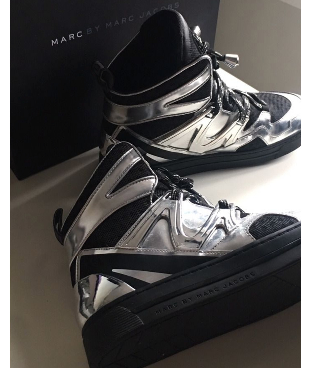MARC BY MARC JACOBS Серебряные кроссовки, фото 7