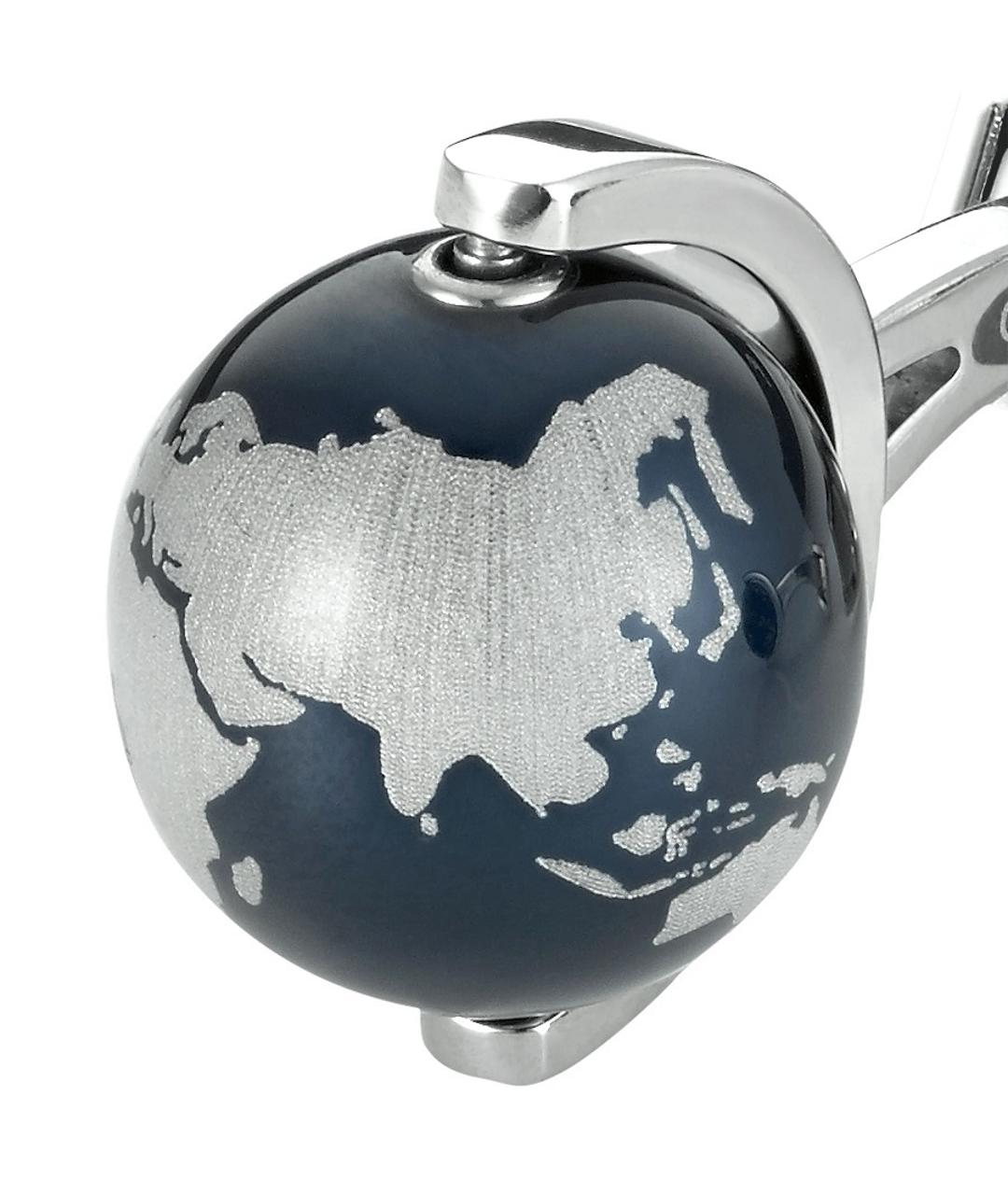 MONTBLANC Темно-синие металлические запонки, фото 2