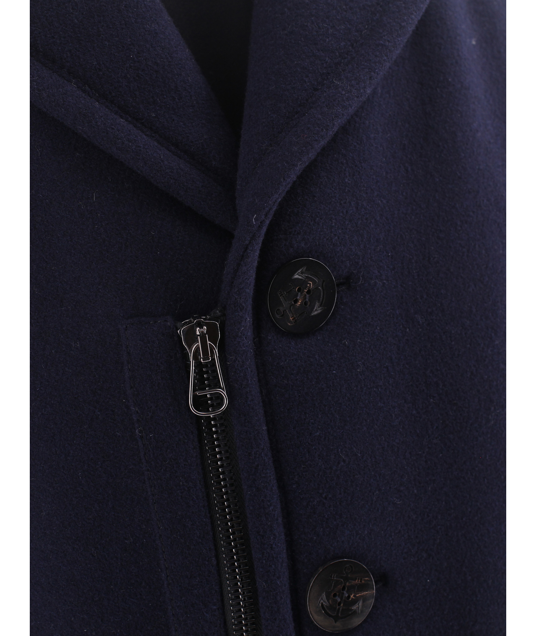 LANVIN Темно-синее шерстяное пальто, фото 4