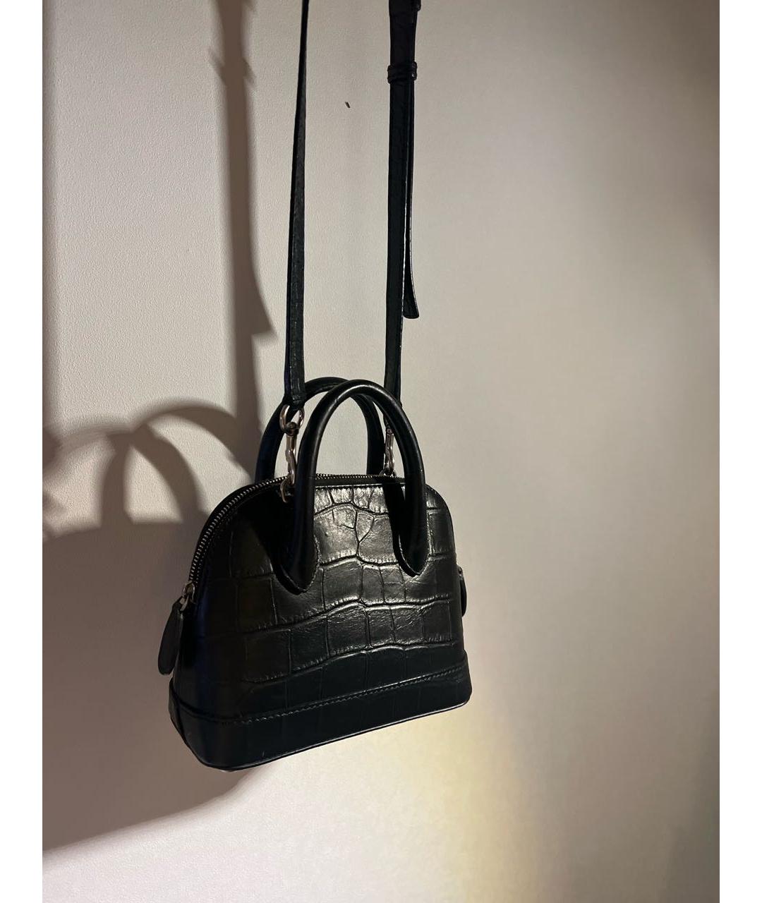 BALENCIAGA Черная кожаная сумка через плечо, фото 3