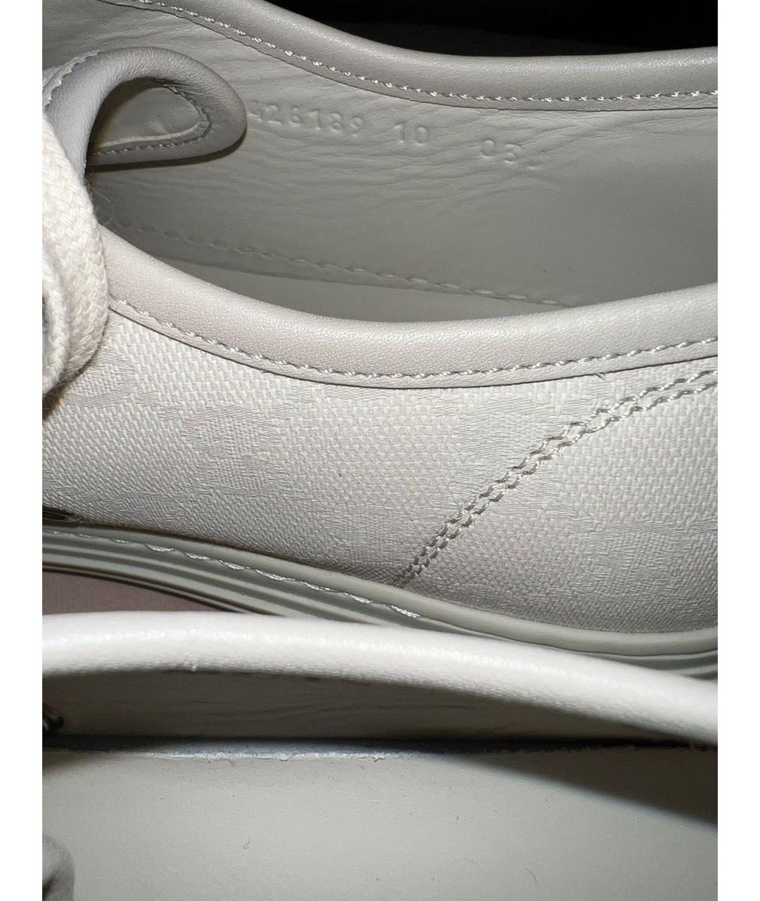 GUCCI Бежевые текстильные низкие кроссовки / кеды, фото 5