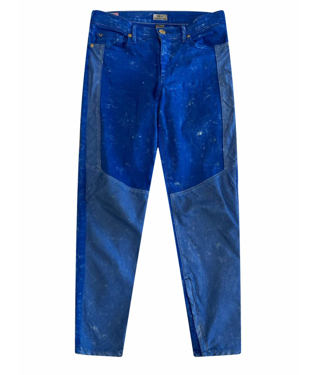 TRUE RELIGION Синие хлопковые джинсы слим, фото 1