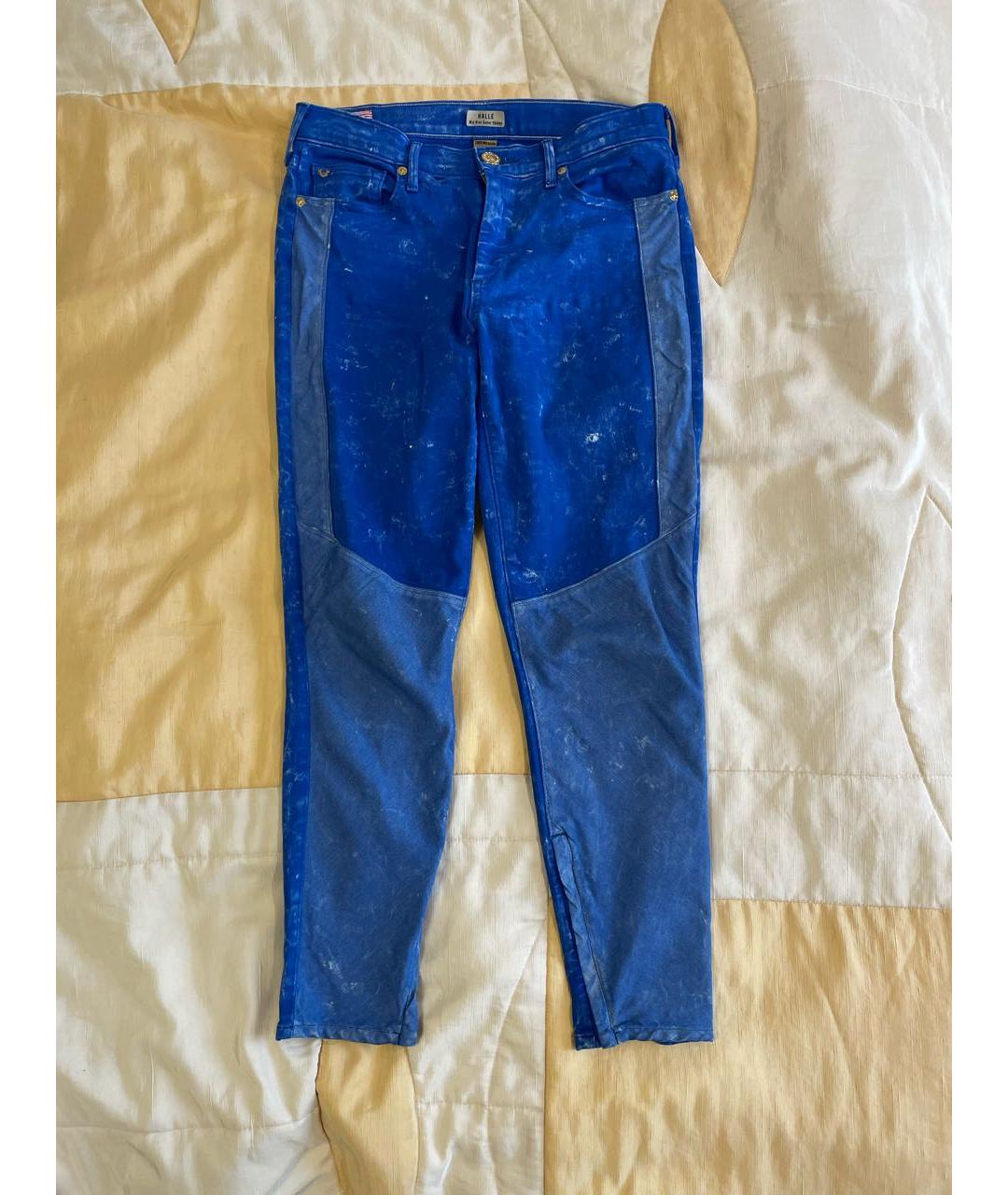 TRUE RELIGION Синие хлопковые джинсы слим, фото 9