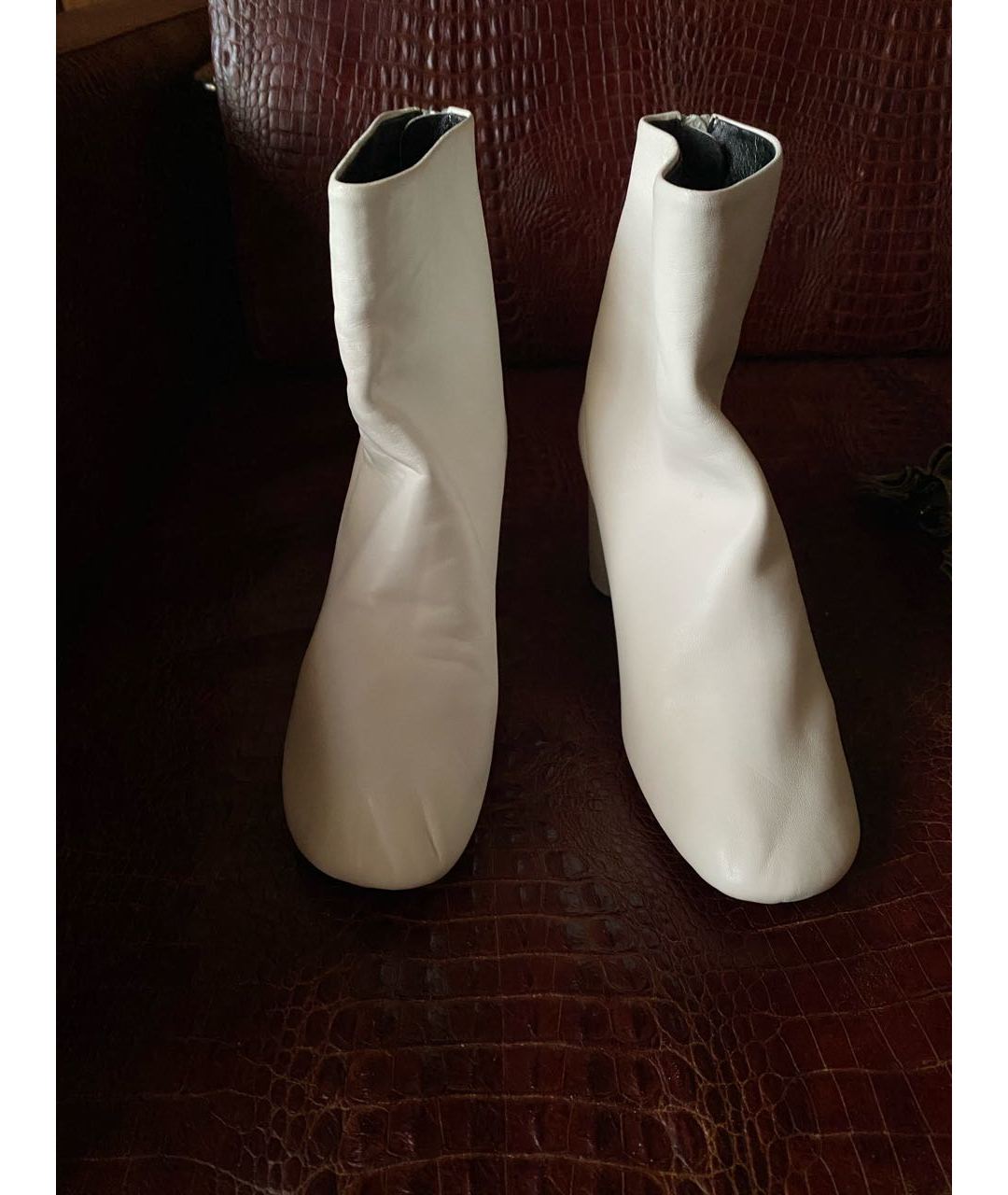 CELINE PRE-OWNED Белые кожаные сапоги, фото 2