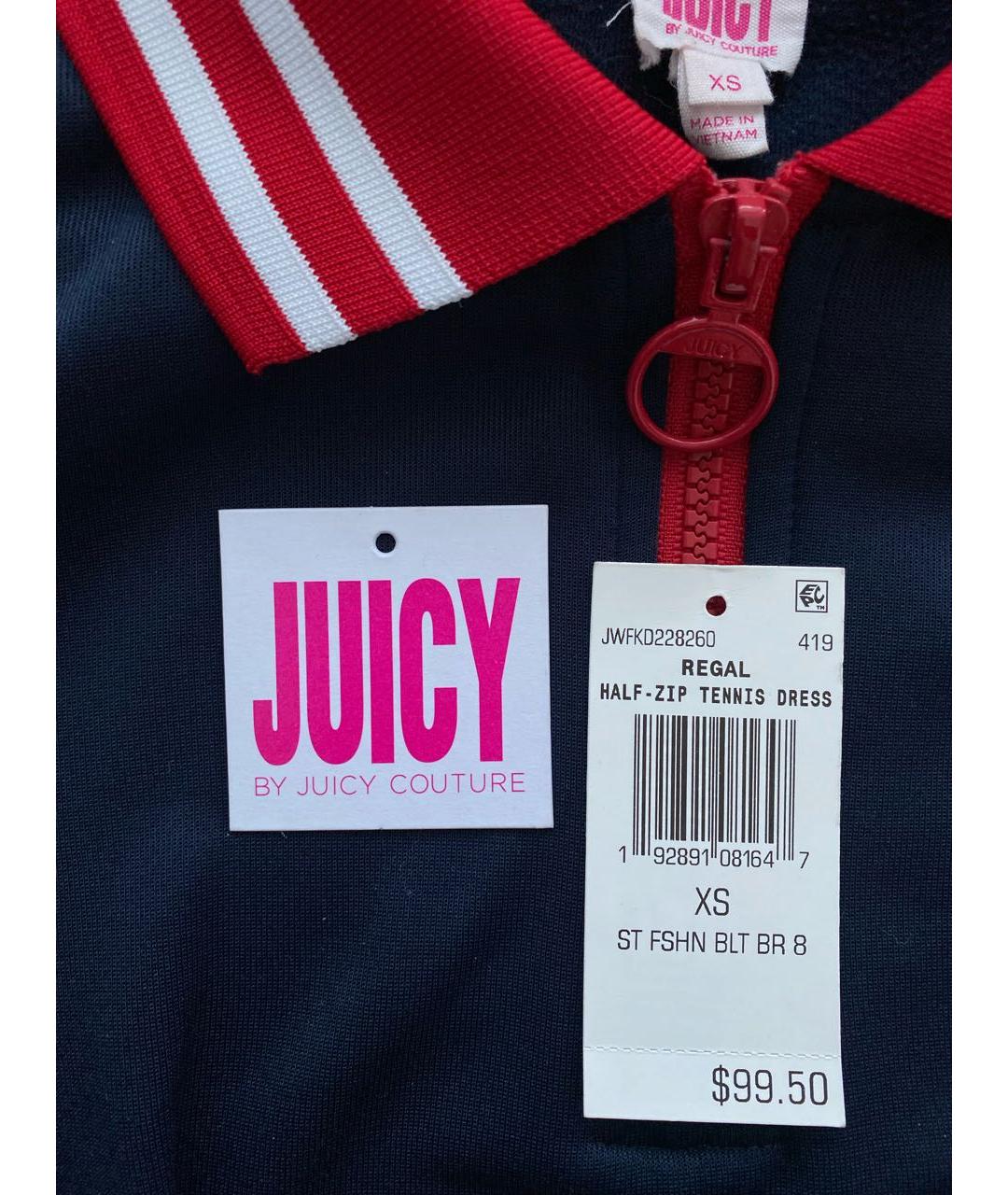 JUICY COUTURE Темно-синее повседневное платье, фото 5