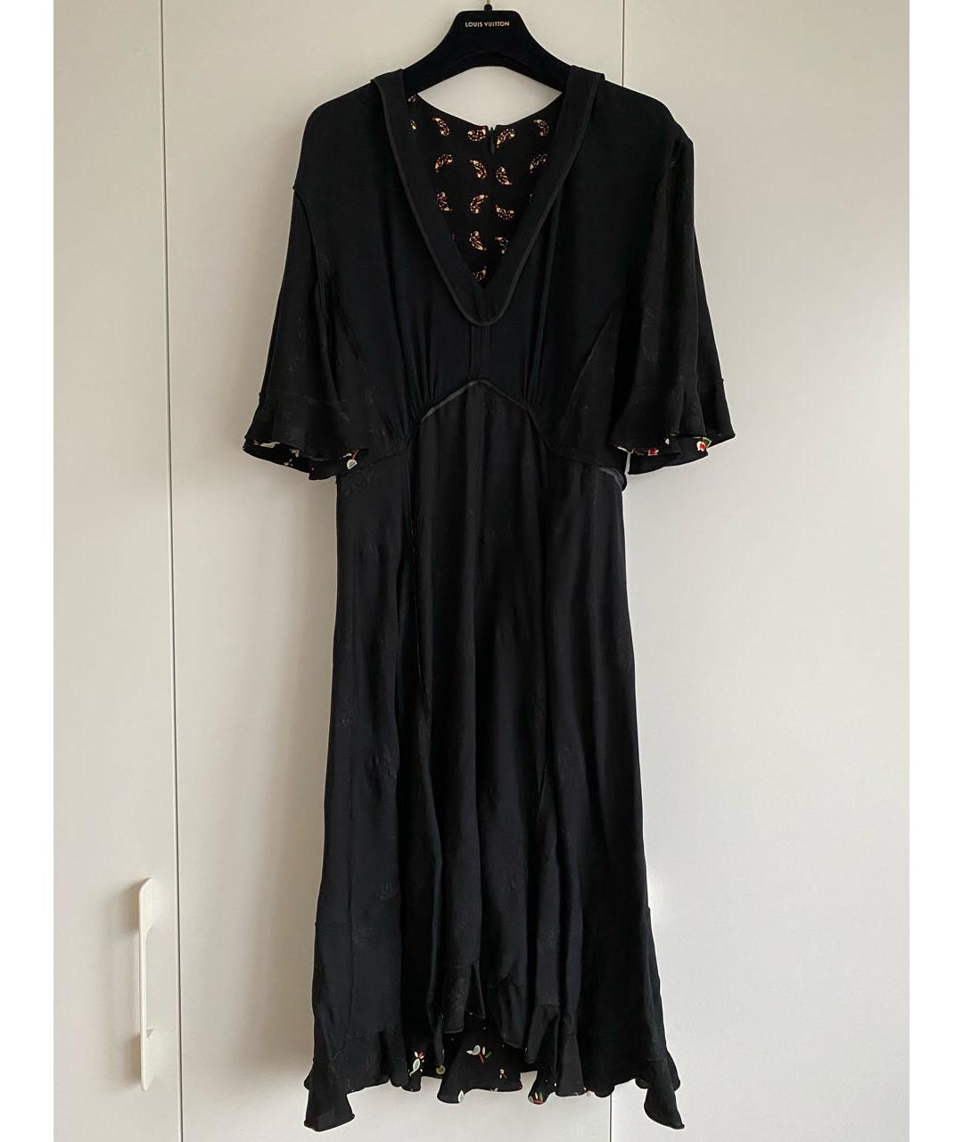 LOUIS VUITTON Черное вискозное коктейльное платье, фото 5